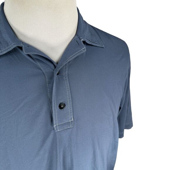 Nike Tiger Woods Polo Shirt Mens Medium Blue Stretch Golf DRI-FIT Short Sleeve - Picture 2 of 9